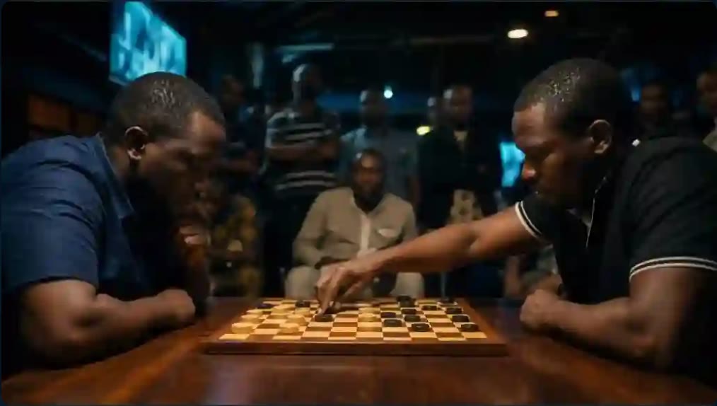 Draught Premier League players competing at a live table